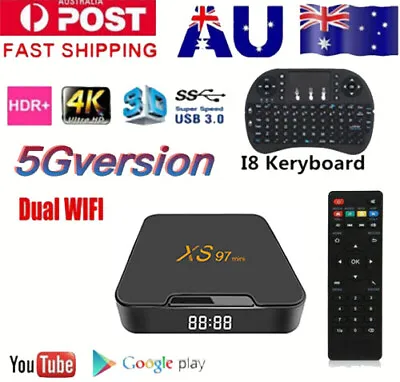 $37.49 • Buy Android 11 5G XS97 4K QuadCore DUAL-WiFi  3D Smart TV Box Media Player HDMI