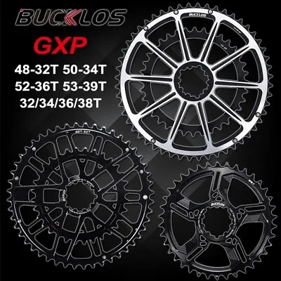 BUCKLOS Bicycle GXP Double Chainring Fit Sram 50-34T 52-36T 53-39T 8/9/10/11S US • $35.99