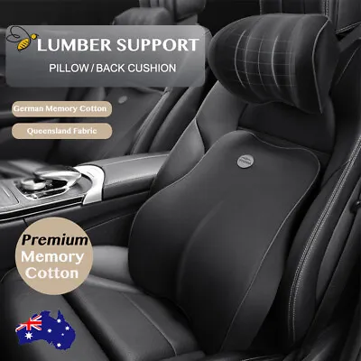 $74.99 • Buy Car Lumbar Back Support Office Chair Home Cushion Waist Neck Pillow Posture AU