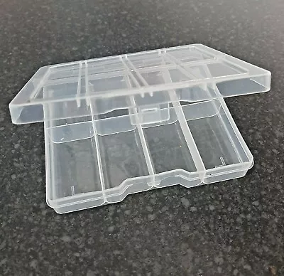 £4.99 • Buy 8 Compartment Plastic Craft Storage Box DIY Pins Needles Beads Buttons Wax Melts