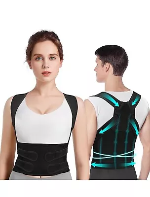 Posture Corrector Back Support Brace: Upper Back Straightener Men And Women • £15.05