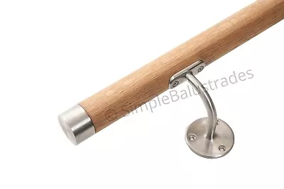 £218 • Buy Oak & Stainless Steel Stair Handrail Kit