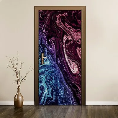 £43.95 • Buy Removable Door Sticker Mural Home Decor Decal Abstract Painting Picture