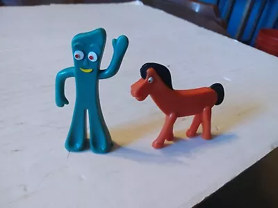 Vintage Jesco Gumby And Pokey Rubber Figures; 2 1/4  & 2 3/4  Tall; Prema Toy Co • $8.50