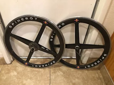 $549.99 • Buy Spinergy Rev X Roks  Carbon Fiber Wheel Set MTB 9 Speed ~ 26” Clincher