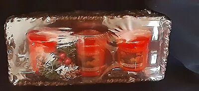 Yankee Candle Macintosh Set Of 3 Votive Sampler Candles 1.75 Oz  Christmas Set • £13.67