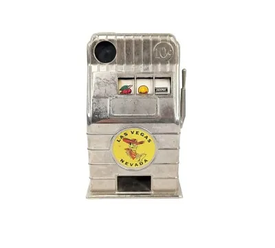 Vintage Las Vegas Metal Jack Pot Bank 5  Slot Machine Toy 1950's Reno • $19.95