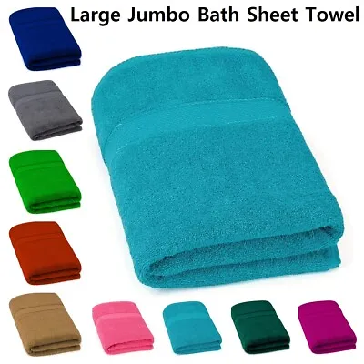 2 Pack Large Jumbo Bath Sheet Towels Egyptian Cotton Bath Towel Set Super Soft • £9.89