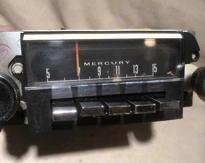 $34.99 • Buy Vintage 60's Car Radio Ford Mercury Cougar -Comet AM Fomoco Dial Push Button OME