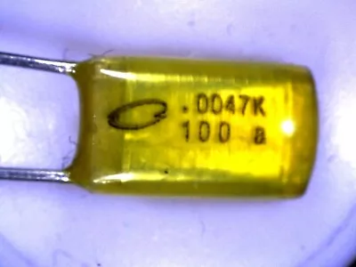 25x 4700pf 100v Polyester Film Capacitor 4.7nf 4n7 472 Nichicon QYX2A472KTP • £6.86