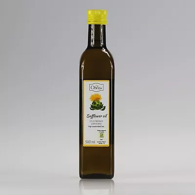 Safflower Oil Cold-pressed And Crude Olej Krokoszowy Ol'Vita 500ml • £16.01