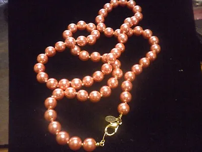 Beautiful Pink Glass Beaded Necklace By Joan Rivers Shades 30 Inches • $8.95