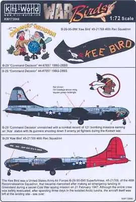Kits World Decals 1/72 BOEING B-29 SUPERFORTRESS Command Decision & Kee Bird • $12.99