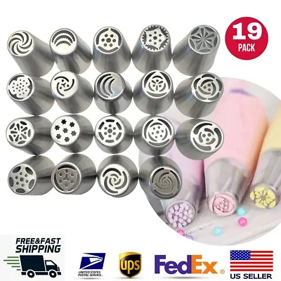 19X Russian Icing Flower Piping Tips Tulip Nozzles Cake Pastry Decorating LARGE • $11.99