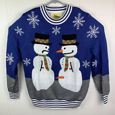 Tipsy Elves Sweater Snowman Christmas Blue Men’s Extra Large • $25