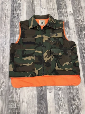 $5.99 • Buy Men’s Northwest Territory Reversible Hunting Vest Blaze Orange Camo
