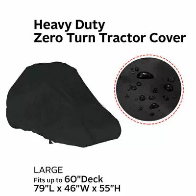 Lawn Mower Cover Heavy Duty Zero Turn Mower RainProof Dust Protection Large • $46.19