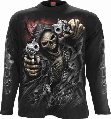 £19.99 • Buy Spiral Direct ASSASIN Long Sleeve T-shirt/Biker/Fire/Skull/Native