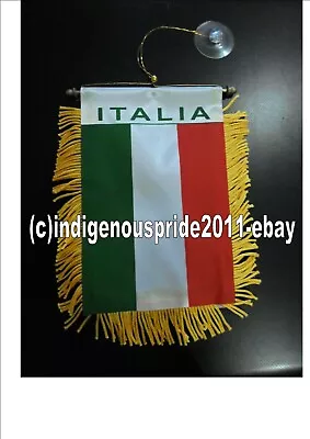 Italy Flag/Italia/Italy Mini Car Banner For Your Car Mirror Or Window.Great Gift • $8