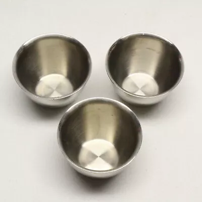 LOT OF 3 GRAFCO Stainless Steel Small Iodine Cup 3-1/4  X 2  6-Oz Dappen Dish • $28