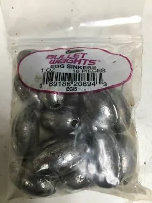 Bullet Weights EGI5 Egg 1oz Lead Fishing Terminal Saltwater Sinker 16 Pcs Per Ba • $9.99