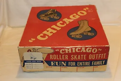 Vintage Chicago Roller Skates Ladies High White Size 6 With Box 500 L • $25.99