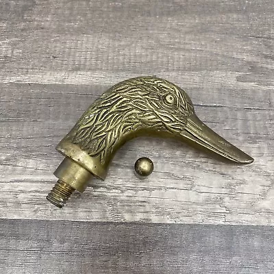 Vintage Brass Duck Head Threaded Handle Grip And Cane Tip For Walking Cane • $32.99