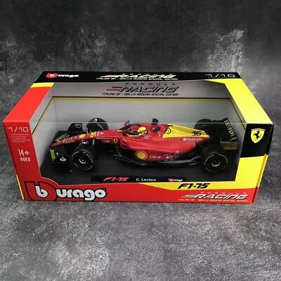 Bburago 1/18 Ferrari F1-75 Forumula One Car Model GP Monza 2022 #16 C. Leclerc • $63