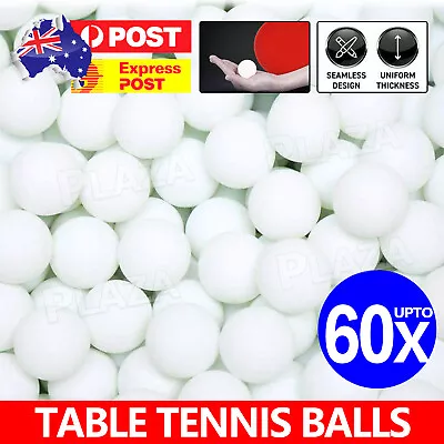 $18.95 • Buy 30/60Pcs 40mm Large Table Tennis Balls Training Ping Pong White AU STOCK