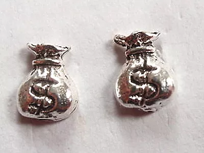 Money Bags $ Stud Earrings 925 Sterling Silver Corona Sun Jewelry Cash Rich • $5.50