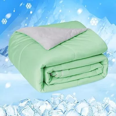  Cooling Comforter Japanese Double-Sided Cold Tech Fabric Twin (60 X90 ) Green • $73.40