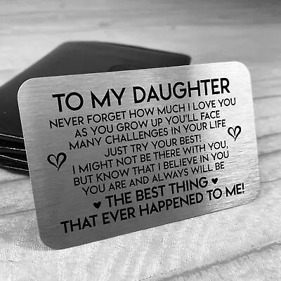 Special Gift For Daughter Metal Card Poem Daughter Birthday Gift From Mum Dad • £3.99