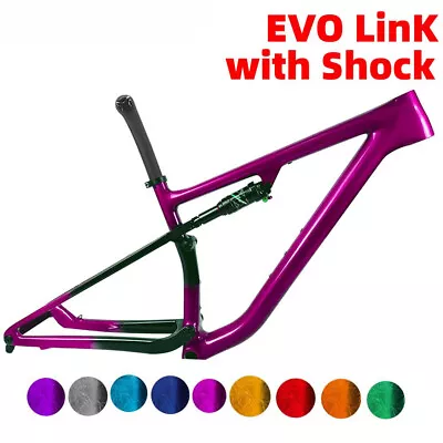 29er Fully Suspension Carbon Fiber Mountain Bike Frameset Thru Axle148*12mm  • $1244.17