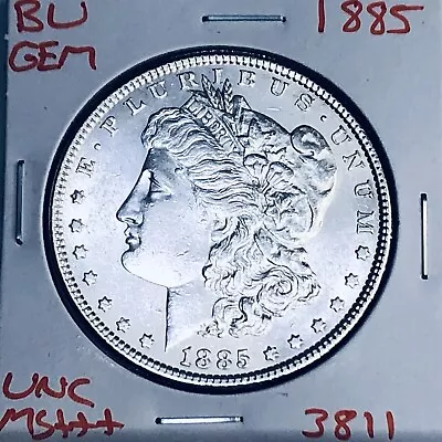 1885 Bu Morgan Silver Dollar Unc Ms+++ U.s. Mint Rare Coin 3811 • $31