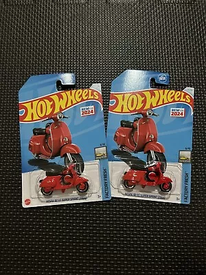 Hot Wheels 2024 D Case Factory Fresh Vespa 90 SS Super Sprint 1966 #71 Lot Of 2 • $12