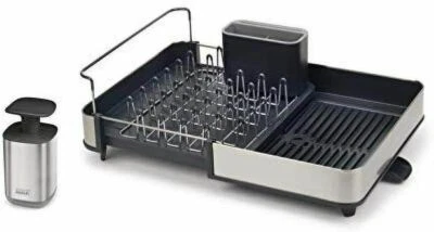 $107 • Buy NEW Joseph Joseph 2Pc Dishrack Set With Soap Dispenser Drying Dish Rack