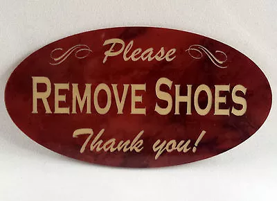  Remove Shoes  Door Sign (similar To No Soliciting) - Engraved - Choose Color • $4.99