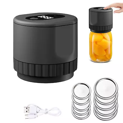 Electric Mason Jar Vacuum Sealer Kit Cordless Automatic Mason Jar Sealer V5N8 • $18.59