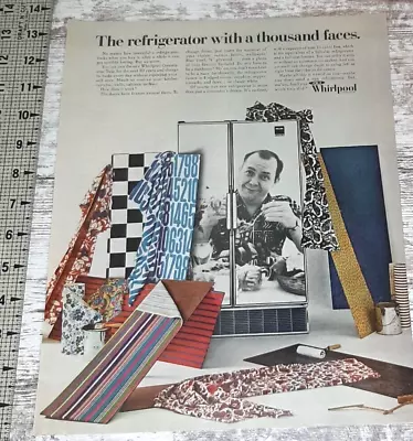 1967 Whirlpool Vintage Print Ad Refrigerator Framed Doors Decor Change Custom • $7.28