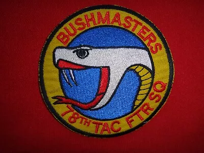 Vietnam War Patch US Air Force 78th Tactical Fighter Squadron BUSHMASTERS • $12.95