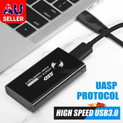 $12.85 • Buy Mini MSATA To USB 3.0 2.0 SSD External Enclosure Converter Adapter SSD Case Box