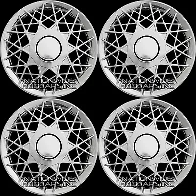 4 New CHROME Wire Web Spoke 16  Hub Caps Full Wheel Covers Rim Cover Hubs 150c • $89.99