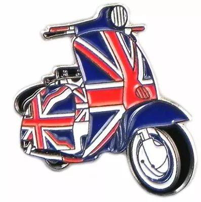 Lambretta Vespa Mod Union Jack Scooter Metal Enamel Pin Badge Ska Skins UK UJ • £2.85