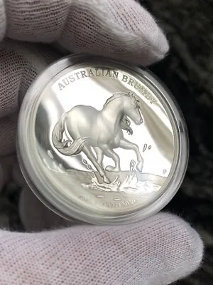 2020 Australian Brumby 2 Oz Silver High Relief Proof Coin (1000 Minted) • $229