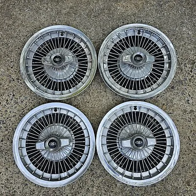 Vintage 1960's Buick Riviera 15  Wire Wheel Spinner Cover Hubcaps Set Of 4 Read • $224.99