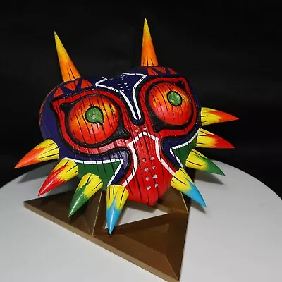 Legend Of Zelda Majora's Mask Replica | Wood Grain | With Stand | Hand Painted | • $70