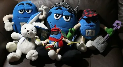 Lot Of 5 Blue M&M Plush Stuffies • $35