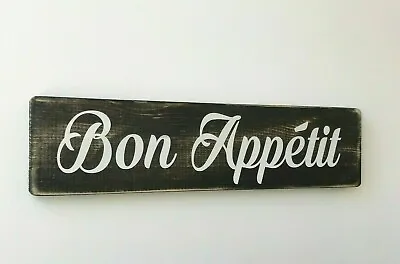 Bon Appetit Sign Large Rustic Vintage Style Wooden Kitchen Decor Cafe Restaurant • £19.95