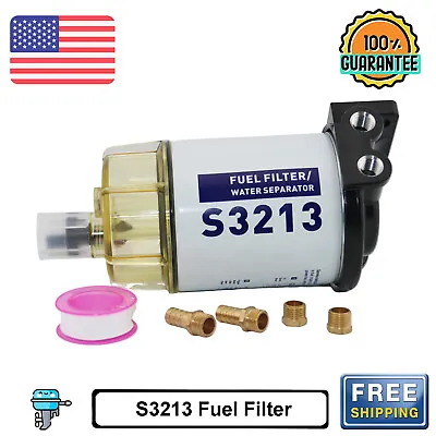 For Mercury Yamaha Marine Outboard 10 Micron S3213 Fuel Filter Water Separator • $31.69