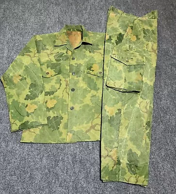 Vintage Vietnam War Original Tailored USMC Cut Mitchell Camo Set Jacket & Pants • $1995